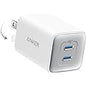 Anker USB C Charger, 323 Charger (33W), 2 Port Compact Charger with Foldable Plug for iPhone 14/14 Plus/14 Pro/14 Pro Max/13/12, Pixel, Galaxy, iPad/iPad Mini and More (Cable Not Included) - White - PuriLite