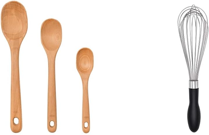 OXO Good Grips Wooden Spoon Set, 3-Piece, Brown - PuriLite