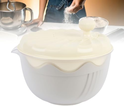 Salad Spinner High Efficiency Multifunctional Easy Using Vegetable Washer and Salad Chopper for Home (Beige) - PuriLite
