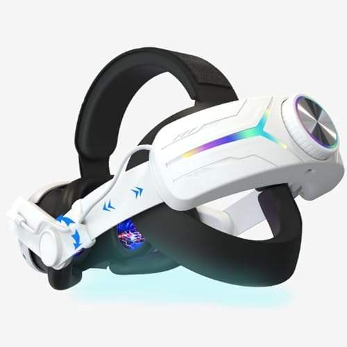 Crspexil Head Strap Battery Pack for Meta Quest 3， with Extended 12000mah Battery Pack，with RGB Light(Compatible with Meta Quest 3S) - PuriLite