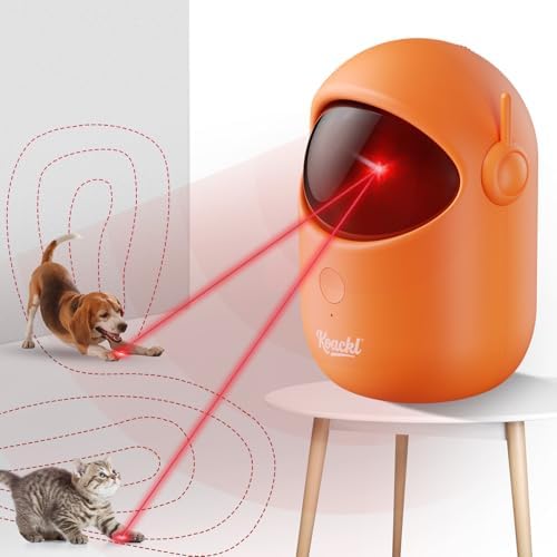 KOACKL Cat Toys for Indoor Cats, Cat Laser Pointer Toy, Rechargeable Automatic Cat Toy with Timer & Speed Modes, Ideal Interactive for Cats Dogs Training and Exercise - PuriLite
