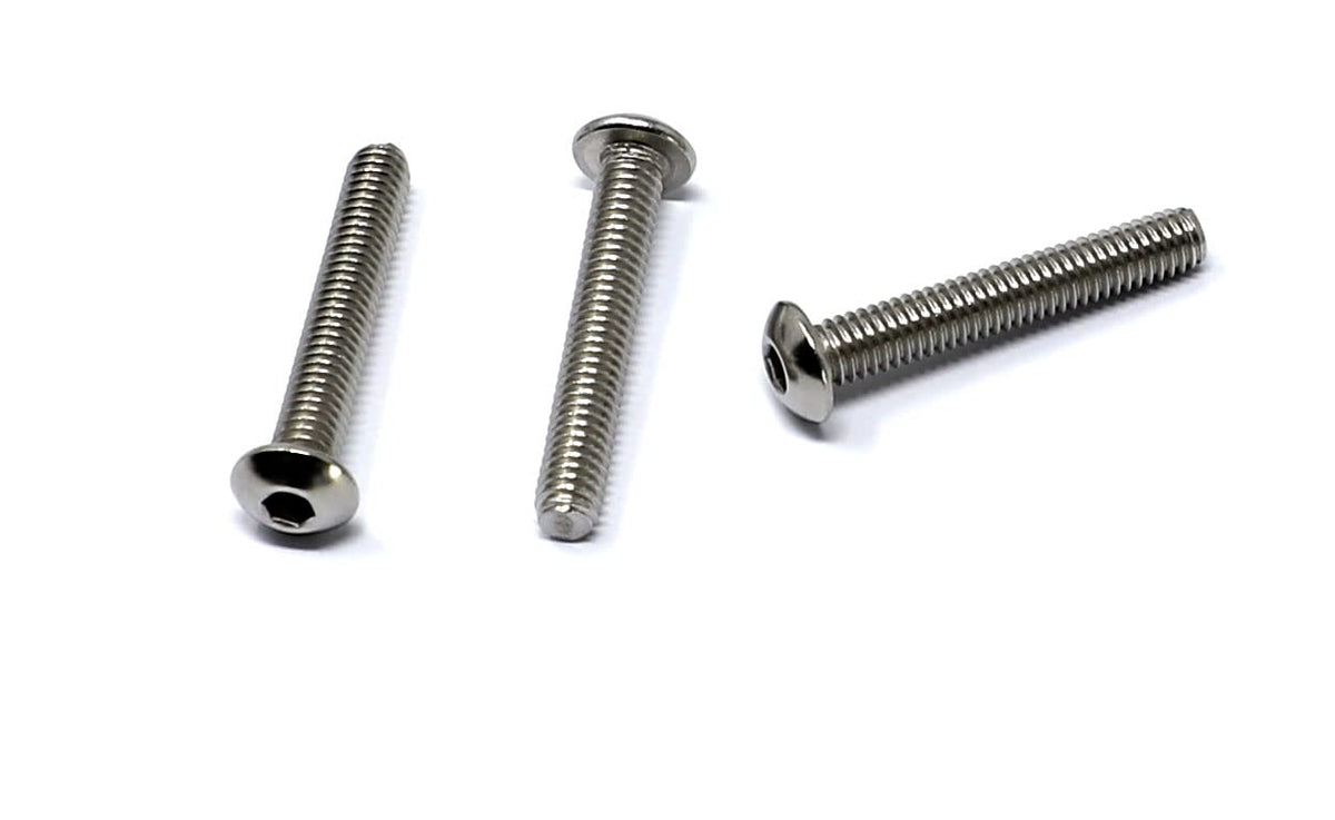 iexcell 50 Pcs M6 x 20mm Thread Pitch 1 mm Stainless Steel 304 Hex Socket Button Head Cap Screws Bolts Kit - PuriLite