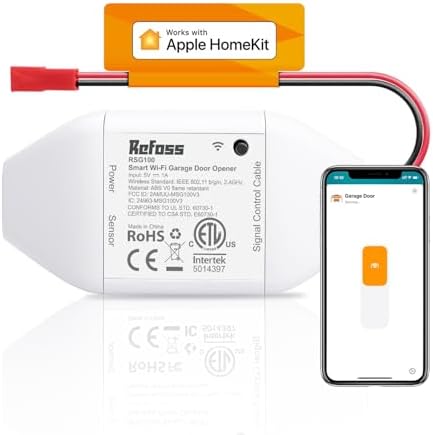 Refoss Smart Wi-Fi Garage Door Opener, APP Control, Compatible with Alexa, Google Assistant, 𝗡𝗼 𝗛𝘂𝗯 Needed - PuriLite