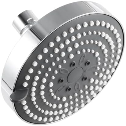 OFFO Shower Head, High Pressure Shower Head with 6 Mode, Fixed Showerheads for Strong Water Flow & Relaxing Shower Experience, Chrome - PuriLite