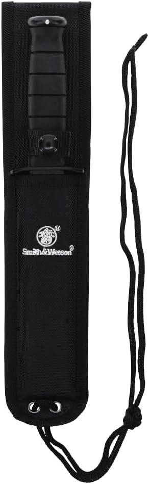 Smith & Wesson Search & Rescue CKSUR1 Clip Point Fixed Blade Knife Rubberized Aluminum Handle - PuriLite