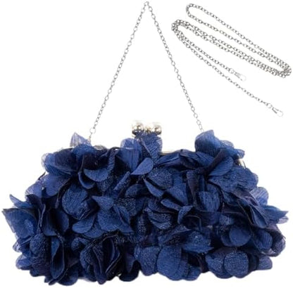 JAMBHALA Clutch Evening Handbags Floral Appliques Small Clutch Purses for Women - PuriLite
