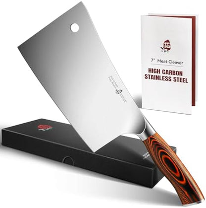 TUO Boning Knife - Razor Sharp Fillet Knife - High Carbon German Stainless Steel Kitchen Cutlery - Pakkawood Handle - Luxurious Gift Box Included - 7 inch - Fiery Phoenix Series - PuriLite