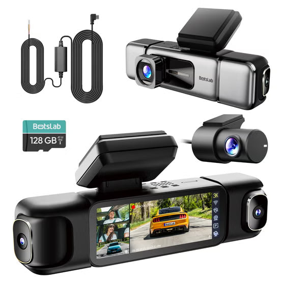 Botslab 4-Channel 360° Surround Dash Cam with 128GB Card