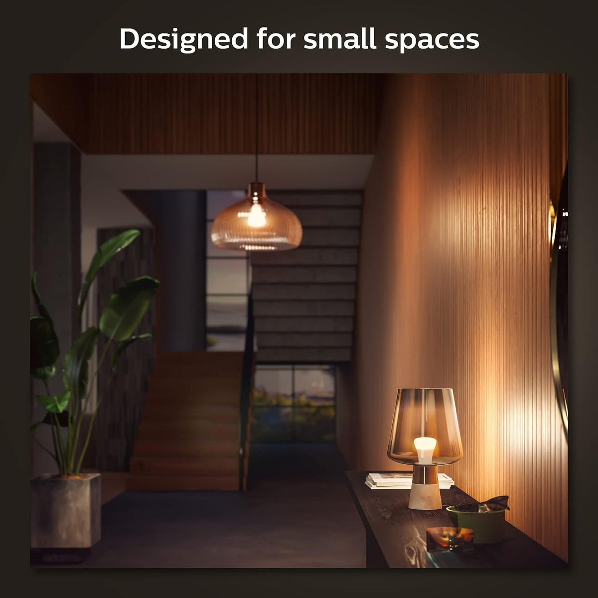 Philips Hue Smart 60W A19 LED Bulb - Soft Warm White Light - 4 Pack - 800LM - E26 - Indoor - Control with Hue App - Works with Alexa, Google Assistant and Apple Homekit - PuriLite