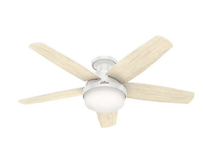Hunter Avia 48 in. (121.9 cm) Low-profile LED Ceiling Fan - PuriLite