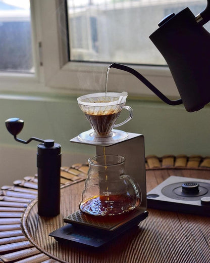 Normcore Manual Coffee Grinder V2, 38mm Titanium Contemporary Conical Burr, Adjustable Setting Double Bearing, Hand Espresso Grinder Perfect for Home, Office, Travel, and Camping - PuriLite
