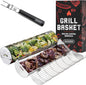 Rolling Grill Basket with Side-Opening Design – Extra Sturdy Stainless Steel Cylinder BBQ Grill Basket for Fish & Vegetables - PuriLite