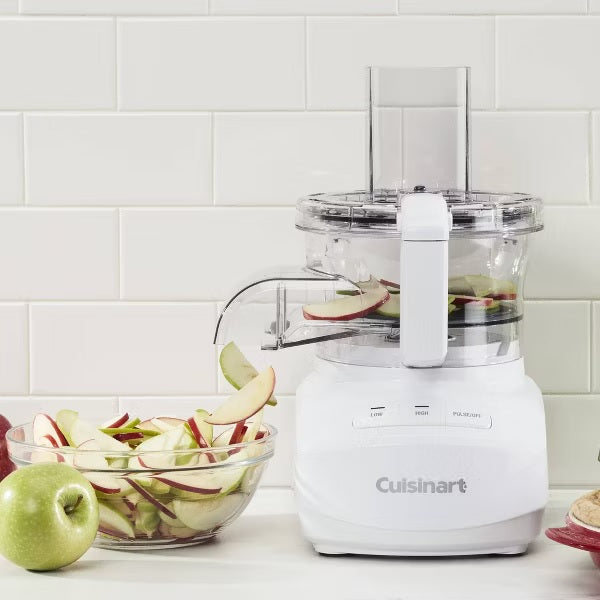 Cuisinart 9 Cups 350W Core Food Processor White FP-9CF: Continuous Feed, Reversible Disc, Dishwasher-Safe Parts - PuriLite