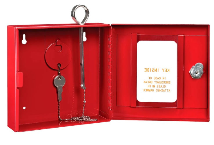 Global Industrial™ Emergency Key Box, 6-1/4"W x 2"D x 6-7/8"H, Keyed Differently, Red - PuriLite