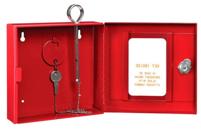 Global Industrial™ Emergency Key Box, 6-1/4"W x 2"D x 6-7/8"H, Keyed Differently, Red - PuriLite