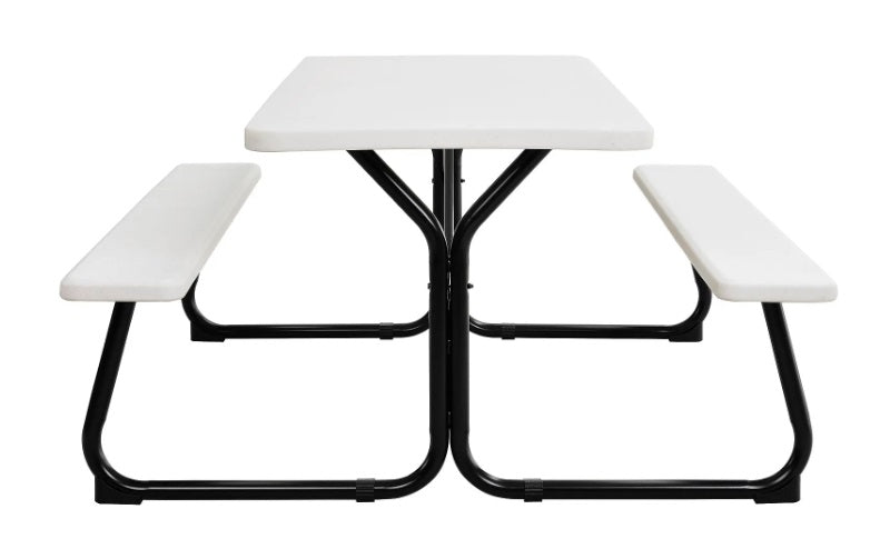 Global Industrial™ 6' Blow Molded Plastic Picnic Table, White - PuriLite