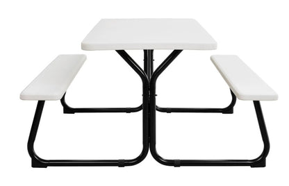 Global Industrial™ 6' Blow Molded Plastic Picnic Table, White - PuriLite