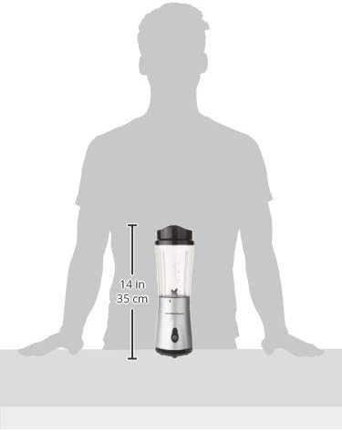 Hamilton Beach® Single-Serve Blender with Travel Lid 14 oz.,Silver, 51107C - PuriLite