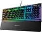 SteelSeries Apex 3 RGB Gaming Keyboard – 10-Zone RGB Illumination – IP32 Water Resistant – Premium Magnetic Wrist Rest (Whisper Quiet Gaming Switch) - PuriLite