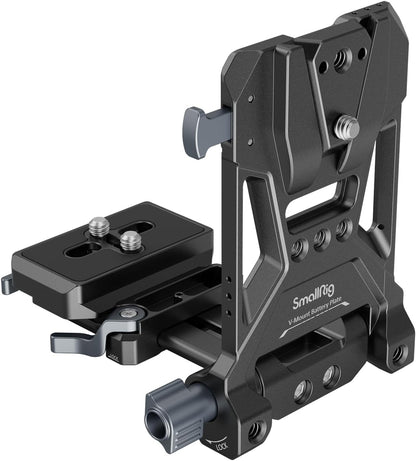 SmallRig V-Mount Battery Plate, V Lock Battery Mounting Plate with Double Quick Release Plate for Arca-Swiss, L-Shape Compact & Foldable V Mount Battery Plate for DSLR Camera, Gimbals & Tripod - 4064B - PuriLite