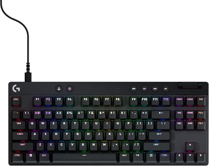 Logitech G PRO X TKL Rapid Tenkeyless Wired Gaming Keyboard with Magnetic Analog Switches, Rapid Trigger Mode, Adjustable Actuation, and Customizable RGB Lighting - Black - PuriLite