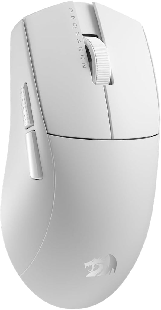 Redragon M916 PRO 3-Mode Wireless Gaming Mouse, 49G Ultra-Light 26K DPI Gamer Mouse w/Ergonomic Natural Grip Build, Full Programmable Buttons, Software Supports DIY Keybinds & DPI - PuriLite
