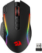 Redragon M810 Pro Wireless Gaming Mouse, 10000 DPI Wired/Wireless Mouse w/Rapid Fire Key, 8 Macro Buttons, 45-Hour Durable Power Capacity and RGB Backlit for PC/Mac/Laptop - PuriLite