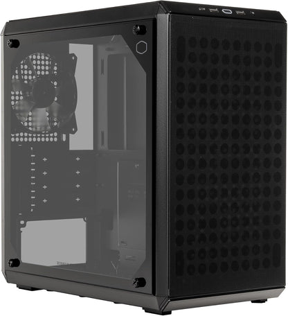 Cooler Master Q300L V2 Micro-ATX Tower, Magnetic Patterned Dust Filter, USB 3.2 Gen 2x2 (20GB), Tempered Glass, CPU Coolers Max 159mm, GPU Max 360mm, Fully Ventilated Airflow (Q300LV2-KGNN-S00) - PuriLite