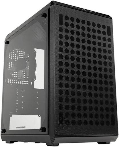 Cooler Master Q300L V2 Micro-ATX Tower, Magnetic Patterned Dust Filter, USB 3.2 Gen 2x2 (20GB), Tempered Glass, CPU Coolers Max 159mm, GPU Max 360mm, Fully Ventilated Airflow (Q300LV2-KGNN-S00) - PuriLite