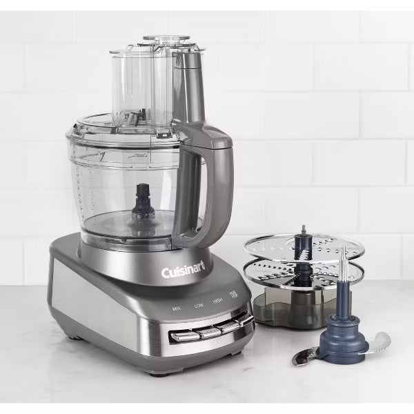 Cuisinart Core Custom 13-Cup Multifunctional Food Processor - Anchor Gray - FP-130AG: Stainless Steel Blades, 4 Speeds - PuriLite