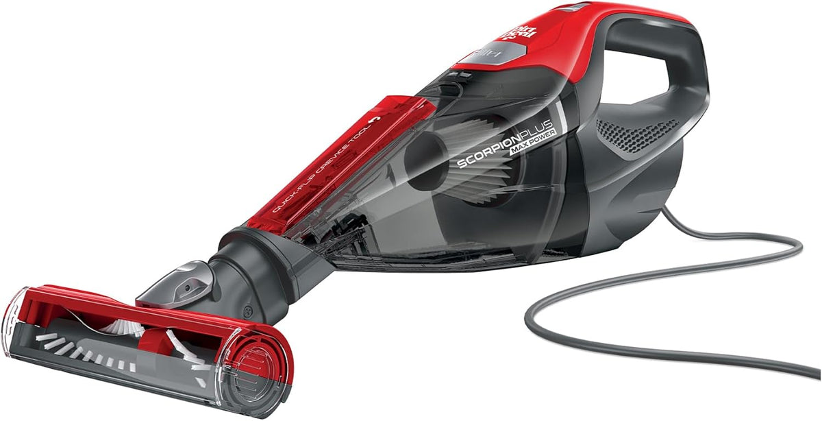 Dirt Devil Scropion Plus Corded Hand Vacuum, SD30025B, Red - PuriLite