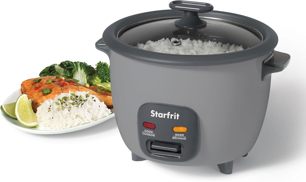 Starfrit 10-Cup Rice Cooker with ceramic coating - Grey - PuriLite