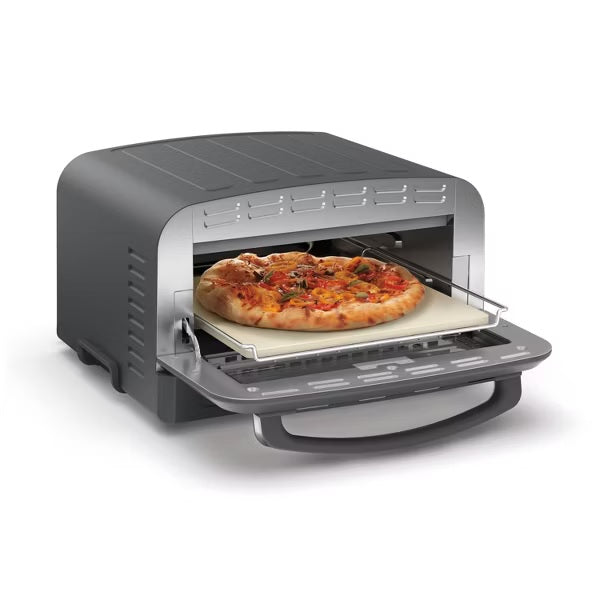 Cuisinart Indoor Metal Pizza Oven Matte Black CPZ-120MB: 1800W, Cool Touch, Freestanding, Includes Stone & Peel - PuriLite