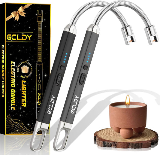 2 Pack Electric Candle Lighter,Valentines Day Gifts for Her/Him, Women/Mens Valentines Gifts, Birthday for Women Men Mom Wife Sister, Rechargeable USB Lighter Arc Lighters for Candle Camping - PuriLite