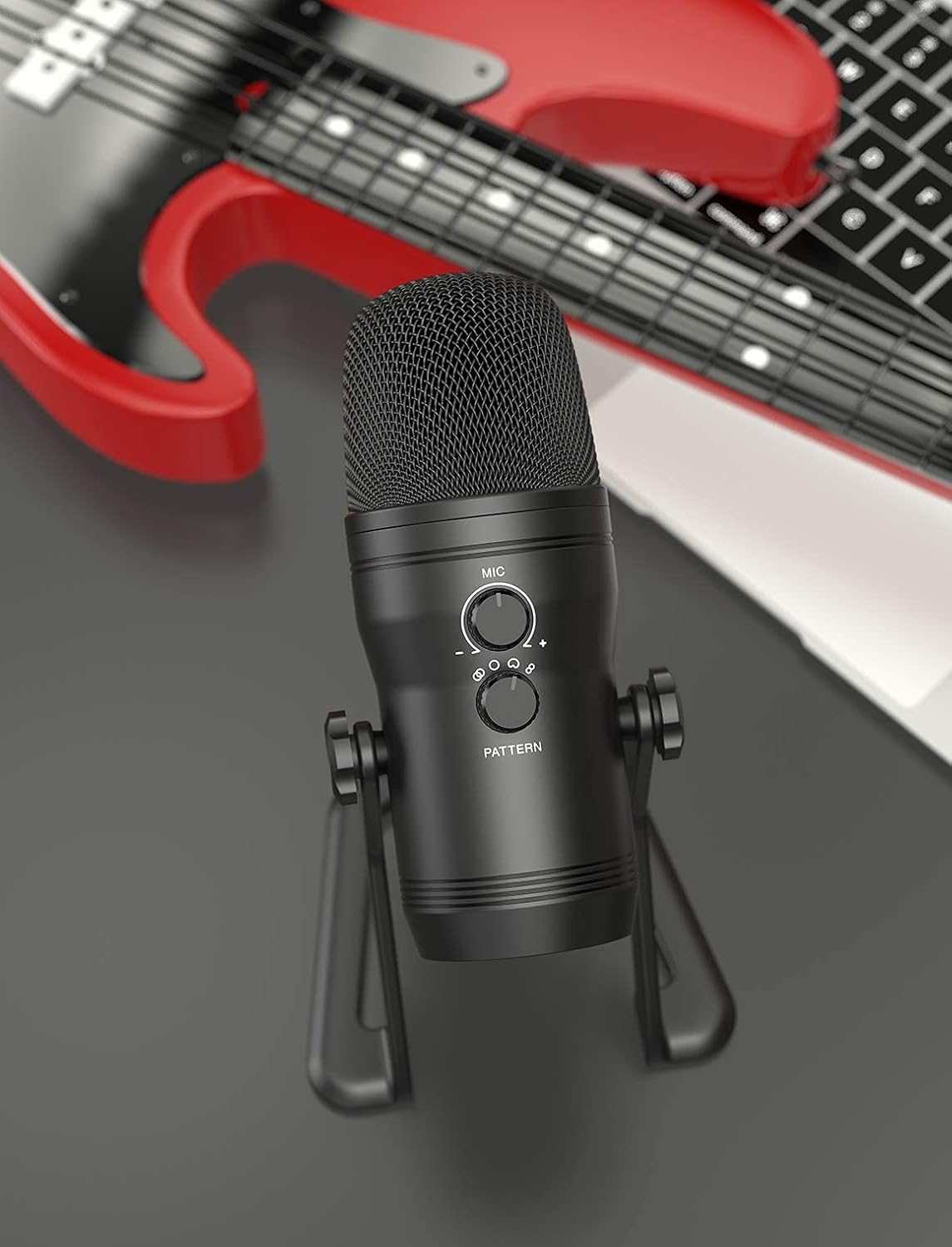 FIFINE USB Studio Recording Microphone Computer Podcast Mic for PC, PS4, Mac with Mute Button & Monitor Headphone Jack, Four Pickup Patterns for Vocals YouTube Streaming Gaming ASMR Zoom-Class (K690) - PuriLite
