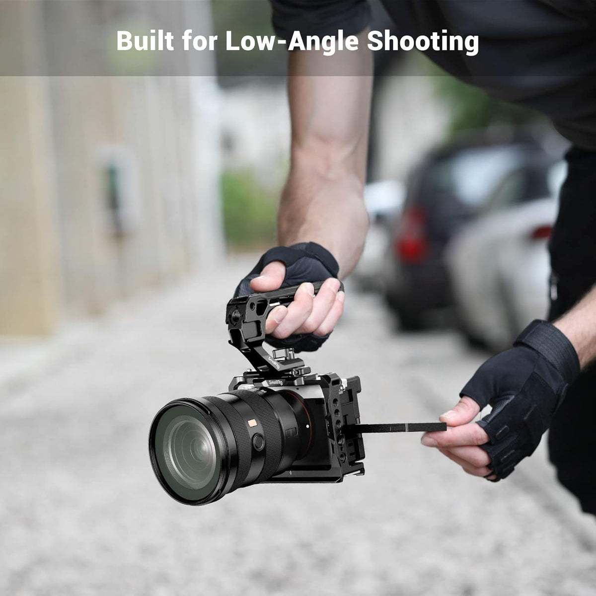 SMALLRIG NATO Top Handle, Grip with Quick Release NATO Clamp for Camera Cage, Universal Video Rig with 5 Cold Shoe Adapters to Mount DSLR Camera with Microphone/LED Light/Monitor (Lite) - 3766 - PuriLite