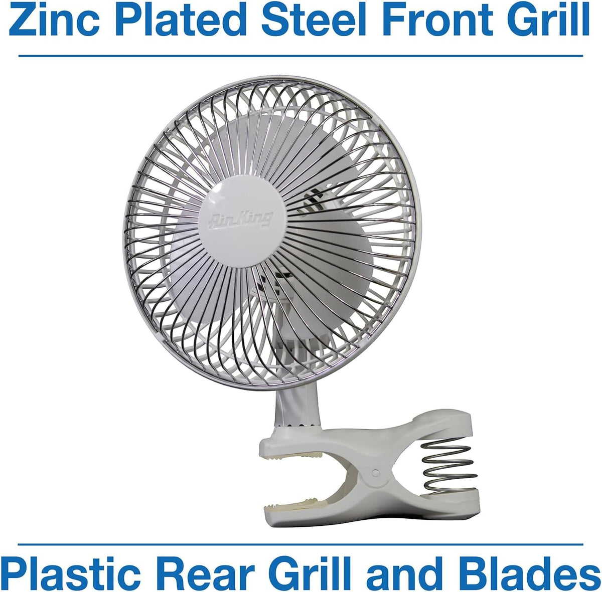 Lasko 9145 Personal Fan W/Clip- 6 Inch- White - PuriLite