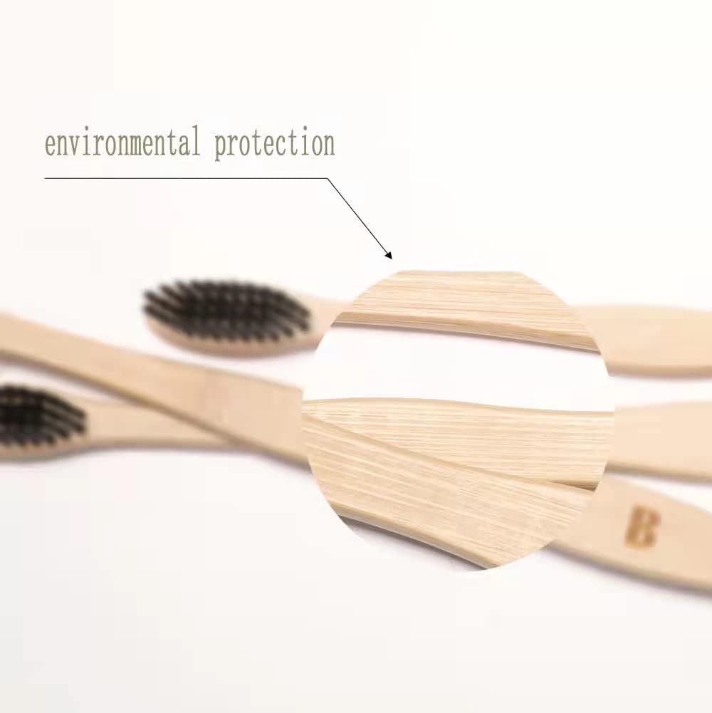 QSSMY 16 Pac Natuaral Green toothbrush bamboo ,biodegradable and soft bristles - PuriLite