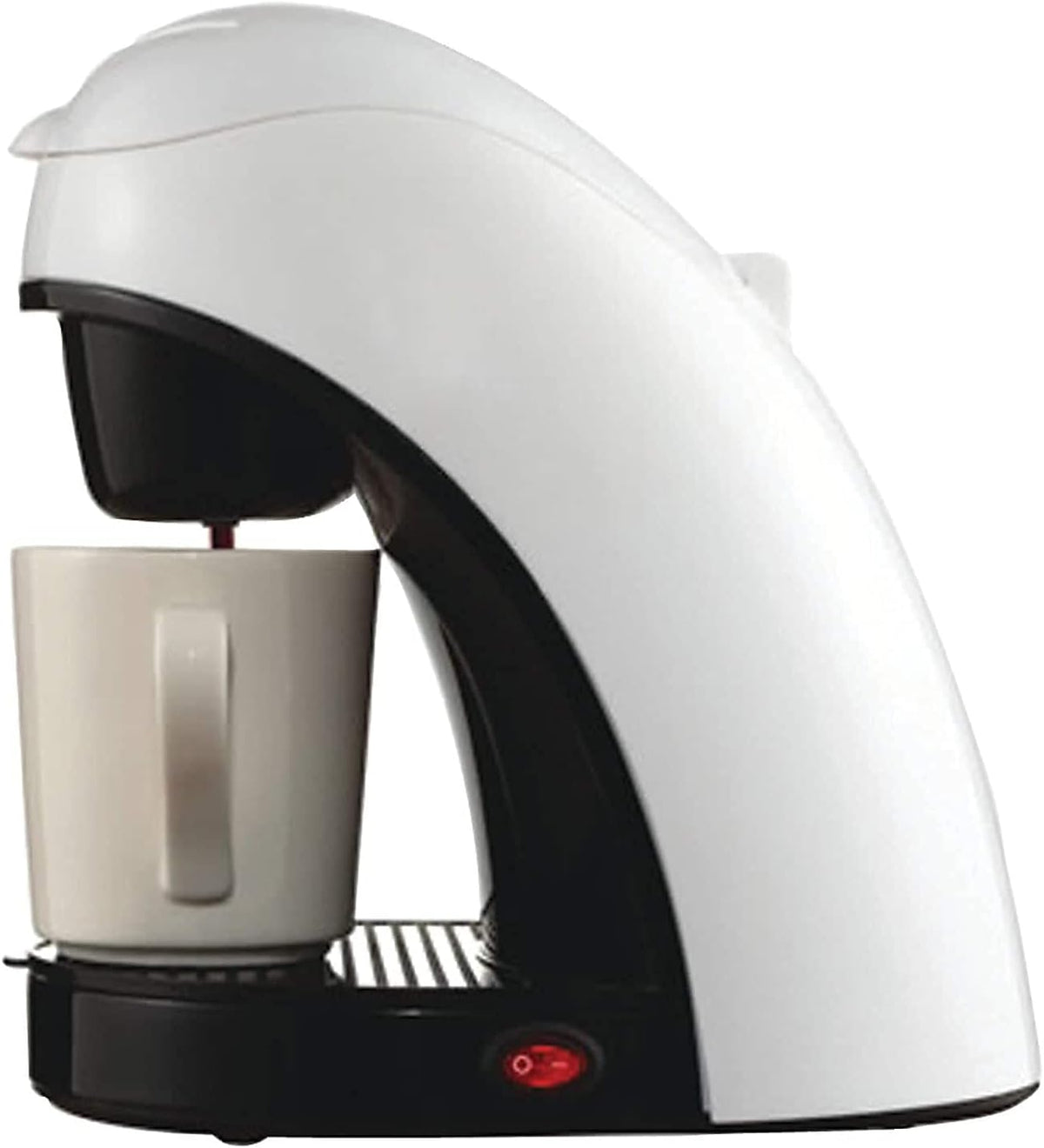 Brentwood TS-112W Single Serve Cup Coffee Maker, White - PuriLite