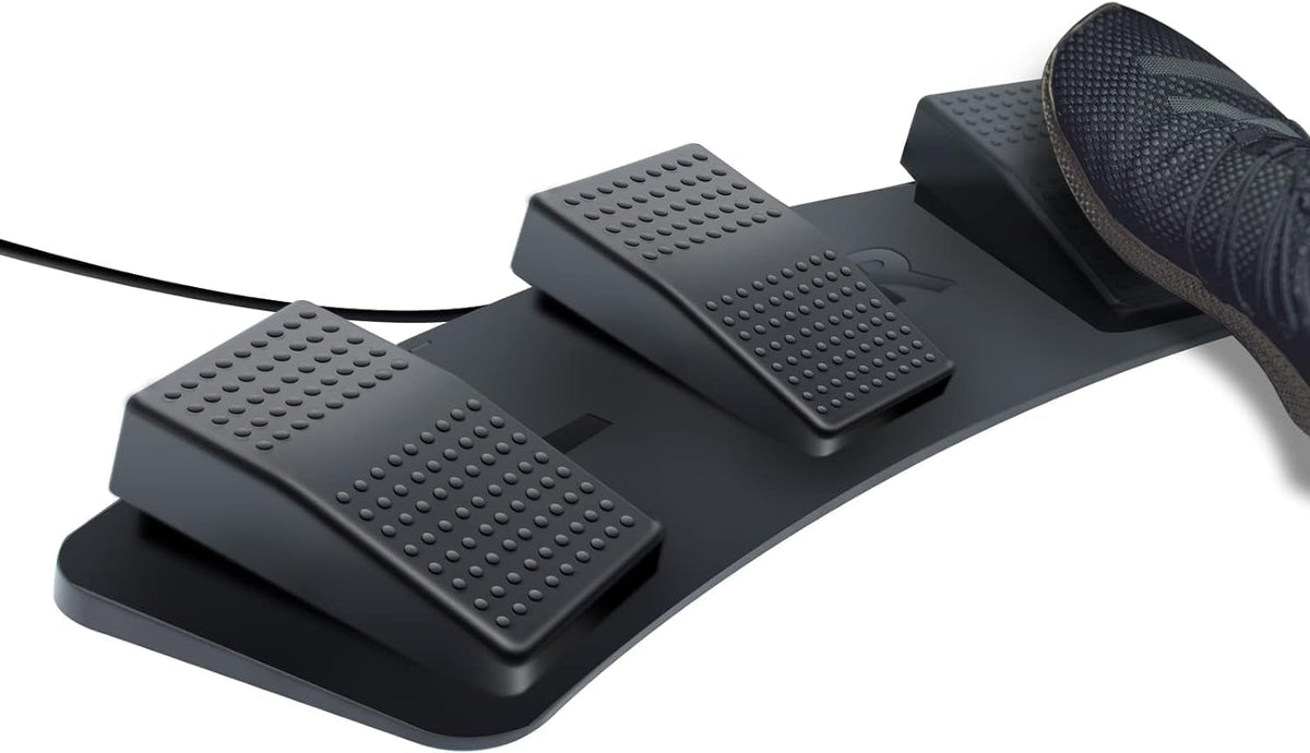 Foot Pedal PC Triple Foot Switch Programmable Keyboard Customized Hotkey Video Game Office Equipment Control HID - PuriLite