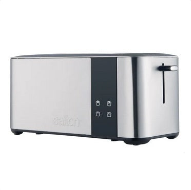 Salton 4 Slice Digital Long Slot Toaster, Stainless Steel - PuriLite