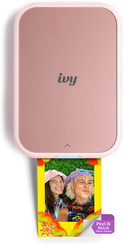 Canon Ivy 2 Mini Photo Printer, Print from Compatible iOS & Android Devices, Sticky-Back Prints, Blush Pink - PuriLite