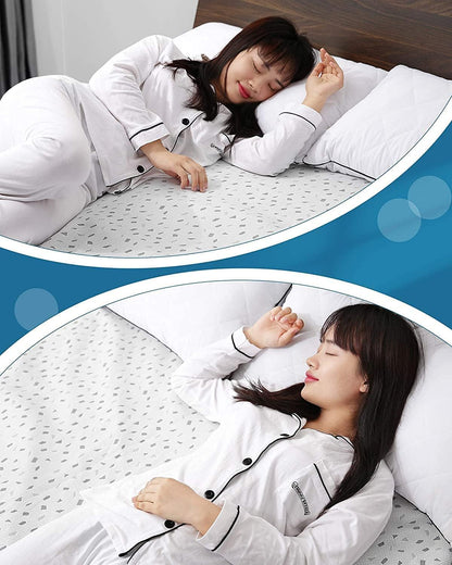 CURECURE Electric Heated Mattress Pad - Queen Size Underblanket with Dual Controllers, 4 Heating Levels, 10H Auto Off, 15" Deep Pocket, Machine Washable - PuriLite
