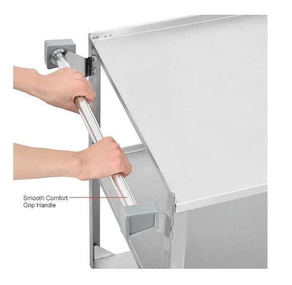 Global Industrial™ Stainless Steel Utility Cart, 300 lb. Capacity, 30-3/4"L x 18-3/8"W x 33"H - PuriLite