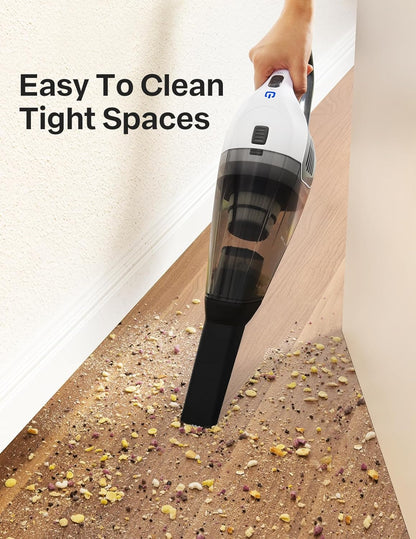 Handheld Vacuum Cleaner, 8000Pa Strong Suction Portable Hand Vacum Cordless with 25-30Mins Long Runtime Rechargeable Battery Lightweight for Home and Car Carpet Stairs Pet Hair Deep Cleaning - PuriLite