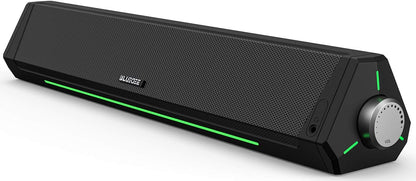 Computer Speakers, Dynamic RGB Computer Sound Bar, HiFi Stereo Bluetooth 5.0 & 3.5mm Aux-in Connection, USB Powered Computer Speakers for Desktop, PC, Laptop, Tablets - PuriLite