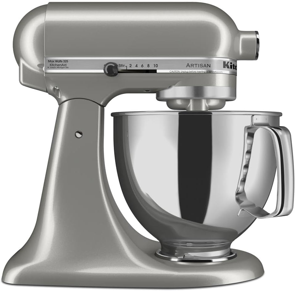 Value Bundle KitchenAid Artisan® Series 5 Quart Tilt-Head Stand Mixer with Fresh Prep Slicer/Shredder Attachment KSM150FBCU - PuriLite