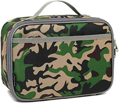 FlowFly Kids Lunch Box Insulated Soft Bag Mini Cooler Back to School Thermal Meal Tote Kit for Girls, Boys, Black - PuriLite