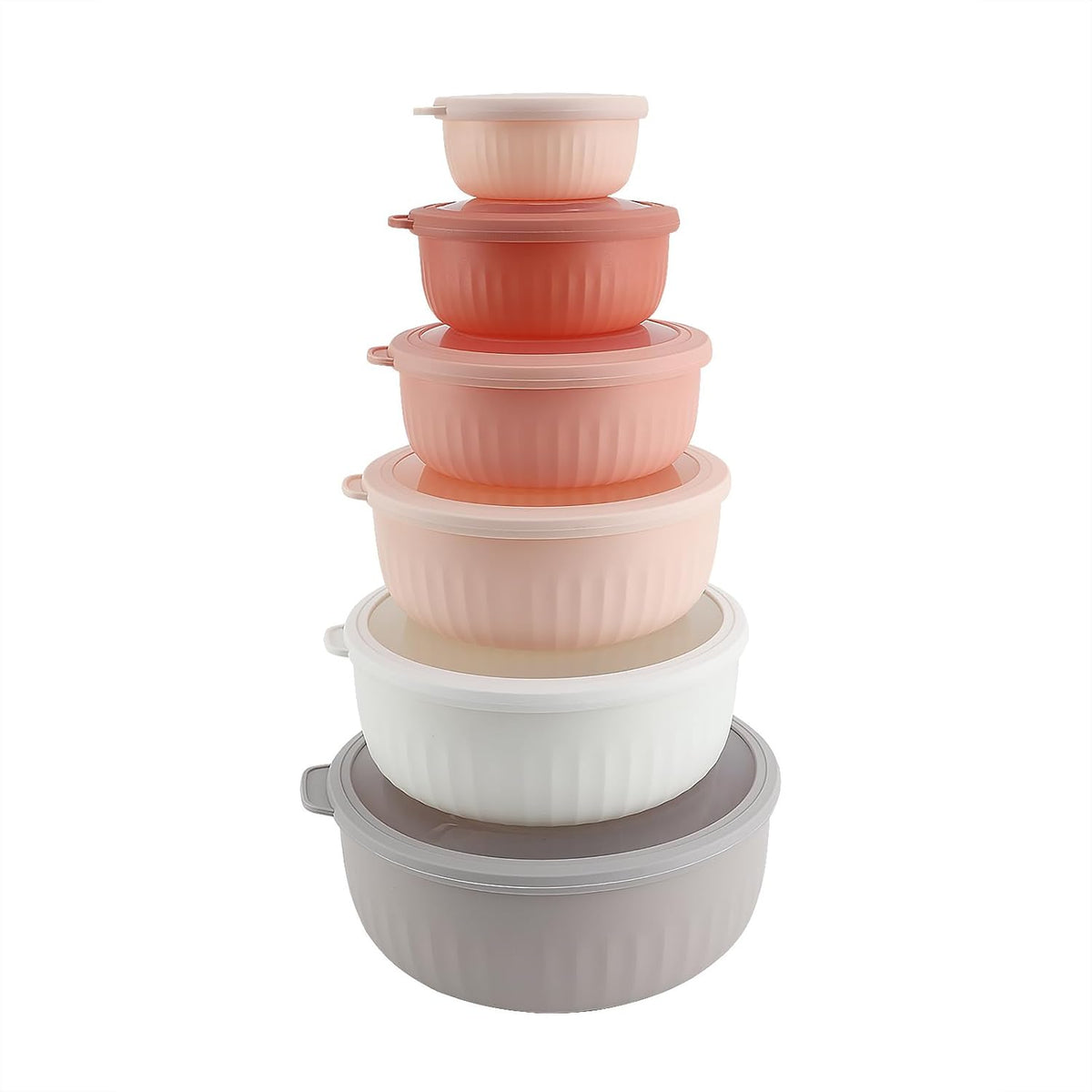 COOK WITH COLOR Prep Bowls with Lids- 8 Piece Nesting Plastic Small Mixing Bowl Set with Lids (Teal Ombre) - PuriLite
