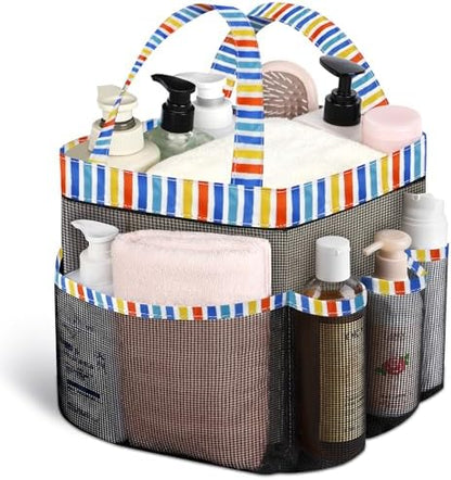 Attmu Mesh Shower Caddy Portable for College Dorm Room Essentials with 8 Pockets, Hanging Shower Caddy Basket Tote Bag Toiletry Accessories for Bathroom - PuriLite